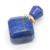 Natural Stone Perfume Bottle Pendant Lapis Lazuli Crystal Vial