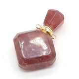 Natural Stone Perfume Bottle Pendant Lapis Lazuli Crystal Vial