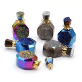 Stone Perfume Bottle Pendant Essential Oil Diffuser Charm