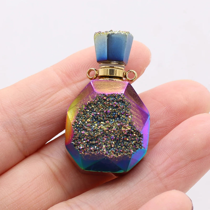 Stone Perfume Bottle Pendant Essential Oil Diffuser Charm