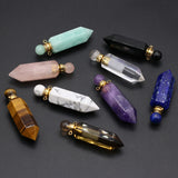 Natural Stone Perfume Bottle Pendant for DIY Jewelry