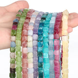 Natural Stone Square Beads for Jewelry Making 8x8mm