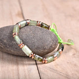 Natural Stone Peridot Bracelet Healing Crystal Women Accessories