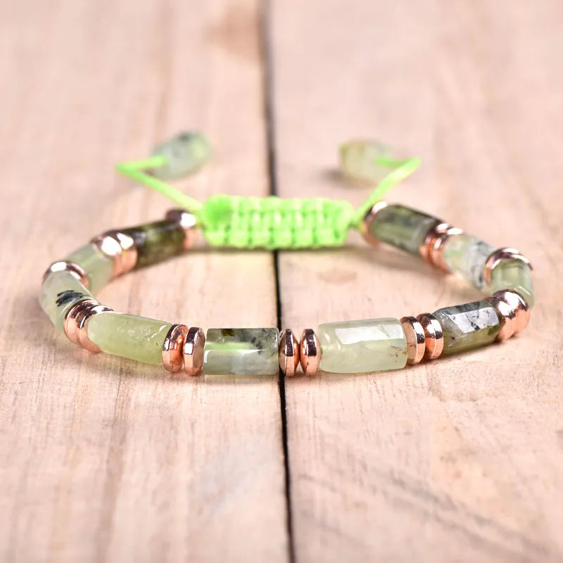 Natural Stone Peridot Bracelet Healing Crystal Women Accessories
