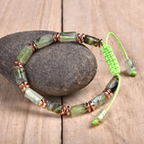 Natural Stone Peridot Bracelet Healing Crystal Women Accessories