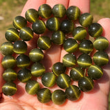 Peridot Green Cat Eye Opal Glass Spacer Beads 4/6/8/10MM