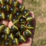Peridot Green Cat Eye Opal Glass Spacer Beads 4/6/8/10MM