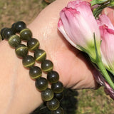 Peridot Green Cat Eye Opal Glass Spacer Beads 4/6/8/10MM