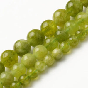 Peridot Round Beads 6/8/10mm Olivine Spacer Beads 15 Inch