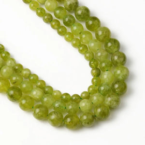 Peridot Round Beads 6/8/10mm Olivine Spacer Beads 15 Inch