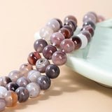 Persian Gulf Agate Beads Stripes Cornelian Round Loose Spacer Beads