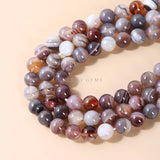 Persian Gulf Agate Beads Stripes Cornelian Round Loose Spacer Beads