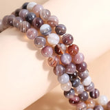 Persian Gulf Agate Beads Stripes Cornelian Round Loose Spacer Beads