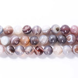 Persian Gulf Agate Beads Stripes Cornelian Round Loose Spacer Beads