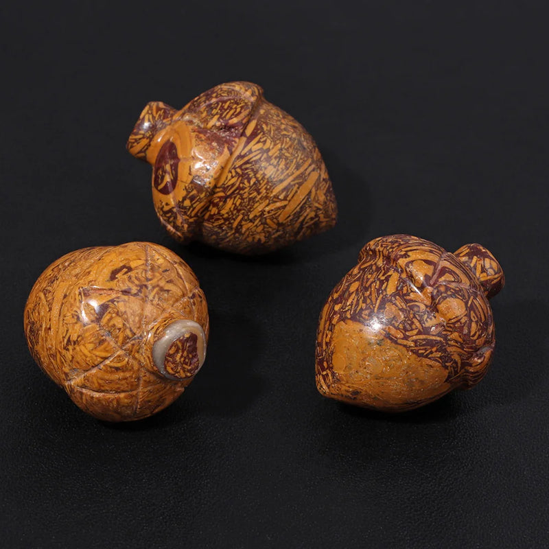 Natural Stone Pine Cones Beads Nut Ornaments Agates Pine Cone Pendant