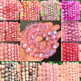 Pink Cat Eye Angelite Beads Persian Jades Jewelry Making Round Spacer Beads