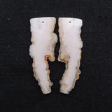 Natural Pink Opal Nugget Earring Bead 49x18x3mm 8g