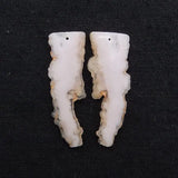 Natural Pink Opal Nugget Earring Bead 49x18x3mm 8g