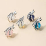 Pink Quartz Malachite Bead Dragon Claw Wraps Alloy Pendants Charms