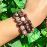 Plum Flower Tourmaline Round Spacer Beads for Jewelry Making