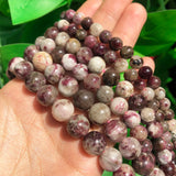 Plum Flower Tourmaline Round Spacer Beads for Jewelry Making