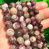 Plum Flower Tourmaline Round Spacer Beads for Jewelry Making