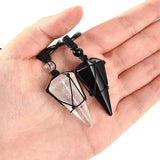 Natural Stone Pointed Pendant Necklace
