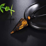 Natural Stone Pointed Pendant Necklace