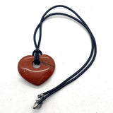 Hematite Love Heart Pendant Necklace 30X35mm Rainbow Stone Jewelry