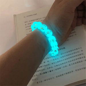 Glow In The Dark Stone Punk Bracelet Charm Beads Bracelet