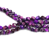 Purple Faceted Tiger's Eye Beads for DIY Jewelry Making 6 8 10MM