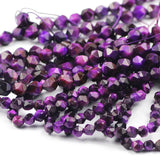 Purple Faceted Tiger's Eye Beads for DIY Jewelry Making 6 8 10MM