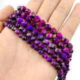 Purple Faceted Tiger's Eye Beads for DIY Jewelry Making 6 8 10MM