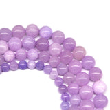 Purple Chalcedony Jades Loose Spacer Beads 4-12mm