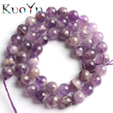 Purple Amethyst Round Loose Beads 15.5 Strand 8 10 12MM