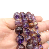 Purple Ghost Quartz Round Spacer Beads Strand 15'' 6 8 10 12mm