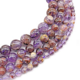 Purple Ghost Quartz Round Spacer Beads Strand 15'' 6 8 10 12mm