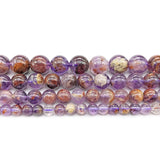 Purple Ghost Quartz Round Spacer Beads Strand 15'' 6 8 10 12mm