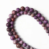 Natural Stone Purple Sediment Jaspers Beads 15''