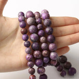 Natural Stone Purple Sediment Jaspers Beads 15''