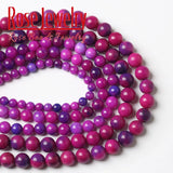 Purple Sugilite Jades Beads Round Loose Spacer Beads 15''inch