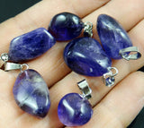 Natural Stone Purple Quartz Crystal Pendant for Women Jewelry Making