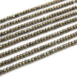 Pyrite Small Beads Faceted Abacus Shape 1.6x2/2x3/2x4mm Jewelry Making
