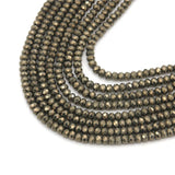 Pyrite Small Beads Faceted Abacus Shape 1.6x2/2x3/2x4mm Jewelry Making