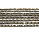 Pyrite Small Beads Faceted Abacus Shape 1.6x2/2x3/2x4mm Jewelry Making