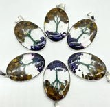7 Chakra Quartz Crystal Tree Pendant Charms 10Pcs