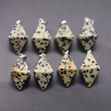 Natural Stone Quartz Crystal Double Sided Pyramid Pendant