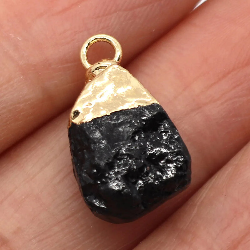 Quartz Crystal Pendant Pine Agate DIY Jewelry Making