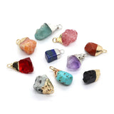 Quartz Crystal Pendant Pine Agate DIY Jewelry Making