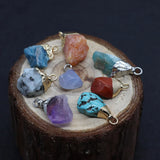 Quartz Crystal Pendant Pine Agate DIY Jewelry Making